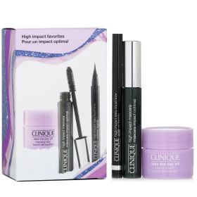 CLINIQUE - High Impact Mascara Set: High Impact Mascara 7ml+Easy Liquid Liner 0.34g + Cleansing Balm 15ml 180921 3pcs