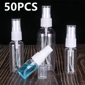 10/50PCS 10ml 20ml 30ml 50ml 100ml Plastic Refillable Bottle Perfume Bottle Atomizer Empty Spray Bottle Portable Travel Tool (Specification: 50PCS 10ml)