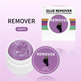 15g Eyelash Glue Lash Extensions Remover Cream Korea Professional Makeup Tools Lash Glue Remover Cream for Eyelash Extension (Color: 15g Grape)